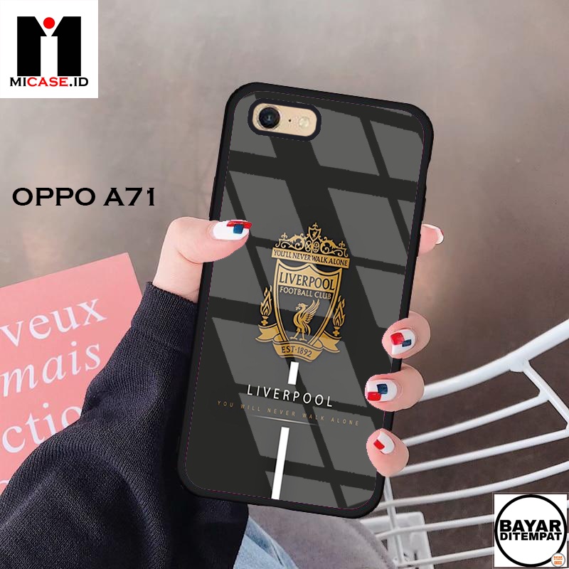 Case OPPO A71 - Casing OPPO A71 Fashion Case Terbaru 2022 MI.CASE [ BOLA ] Soft Case Glass OPPO A71 