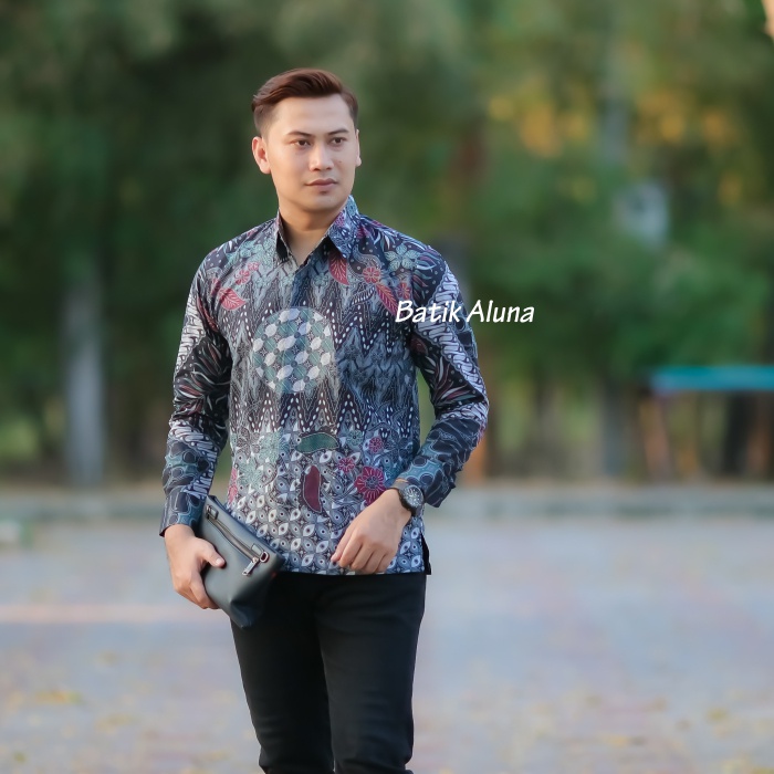 Atasan Batik Pria Lengan Panjang Premium Kemeja Batik Pria Lengan panjang Reguler ASD 103