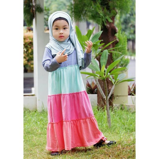 Gamis Kaos Anak Layer Cake
