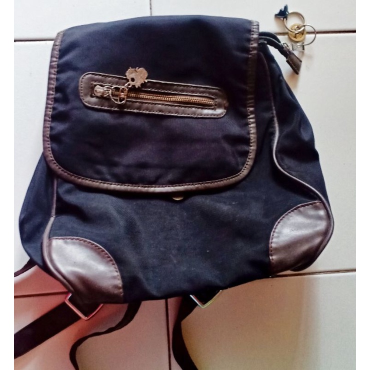 Tas Hitam backpack Elizabeth Original (Preloved)