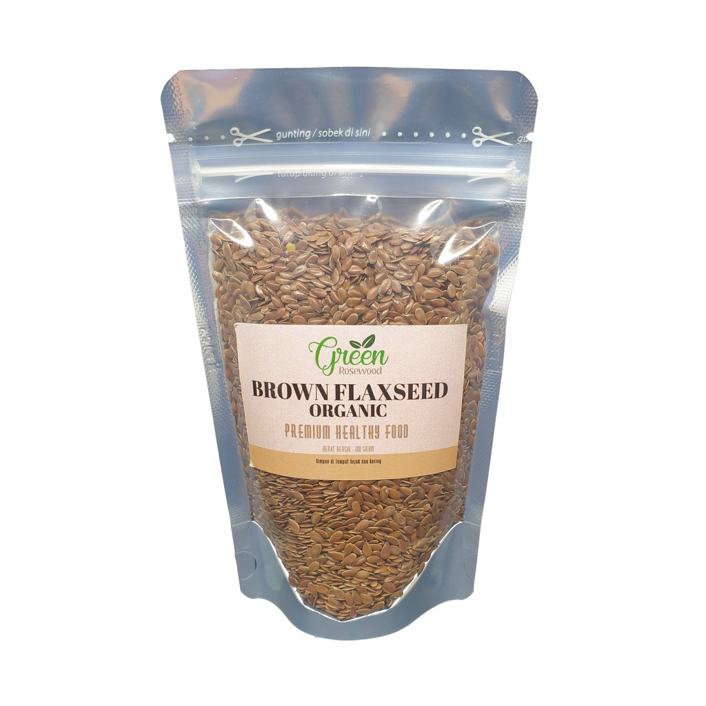 

ORGANIC BROWN FLAXSEED 100 GRAM PREMIUM - FLAX SEEDS FLAXSEEDS FLAX SEED BIJI RAMI 100 GR