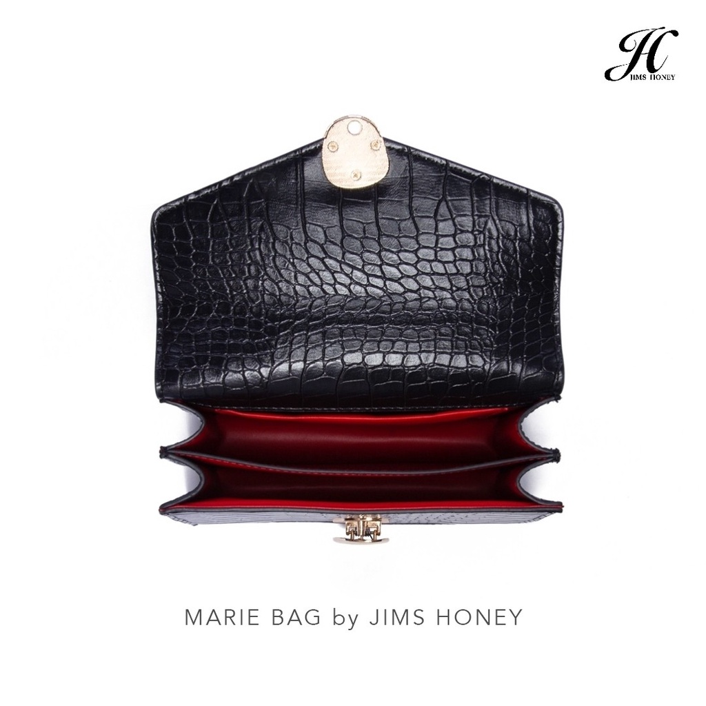 Marie Bag JimsHoney Original Tas Selempang Wanita Fashion Import Maru Clutch motif Croco realpic cod