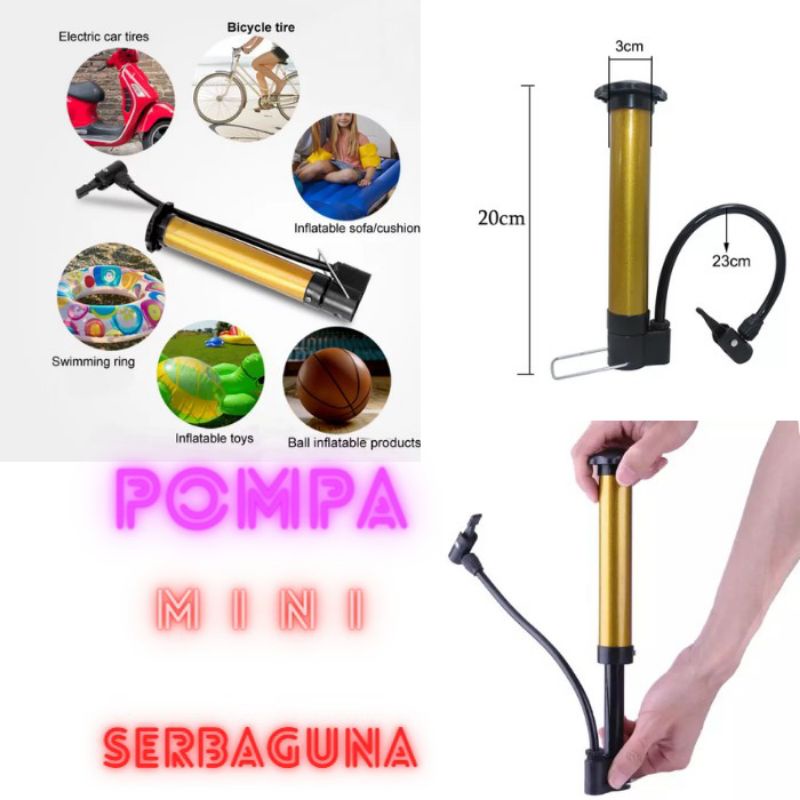 POMPA BAN Sepeda Motor Mini Portable - Pompa Angin Mini Bola Balon Kolam