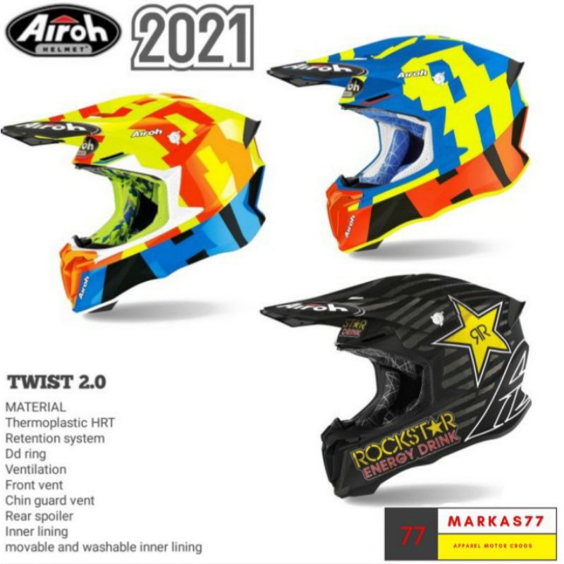 HELM AIROH TWIST 2.0 NEW HELM TRAIL AIROH TWIST 2.0 HELM AIROH AVIATOR