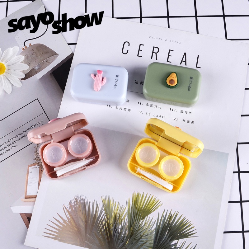 SAYOSHOW - Tempat Softlens Pola Buah Tiga Dimensi / Softlens Case 3D