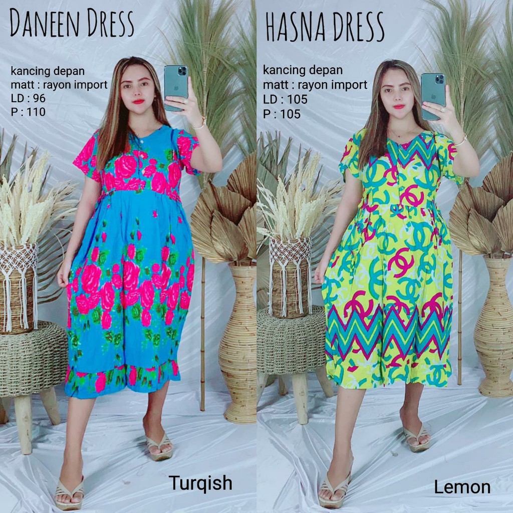 GMK_  [TERMURAH] Daster Viral Busui Kancing Depan Rayon Batik KIRANA INDIRA