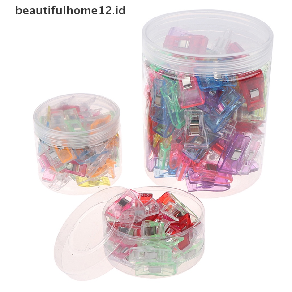 【beautifulhome12.id】 50/100PCS Pack Clover Wonder Clips for Crafts Quilting Sewing Knitting Crochet .