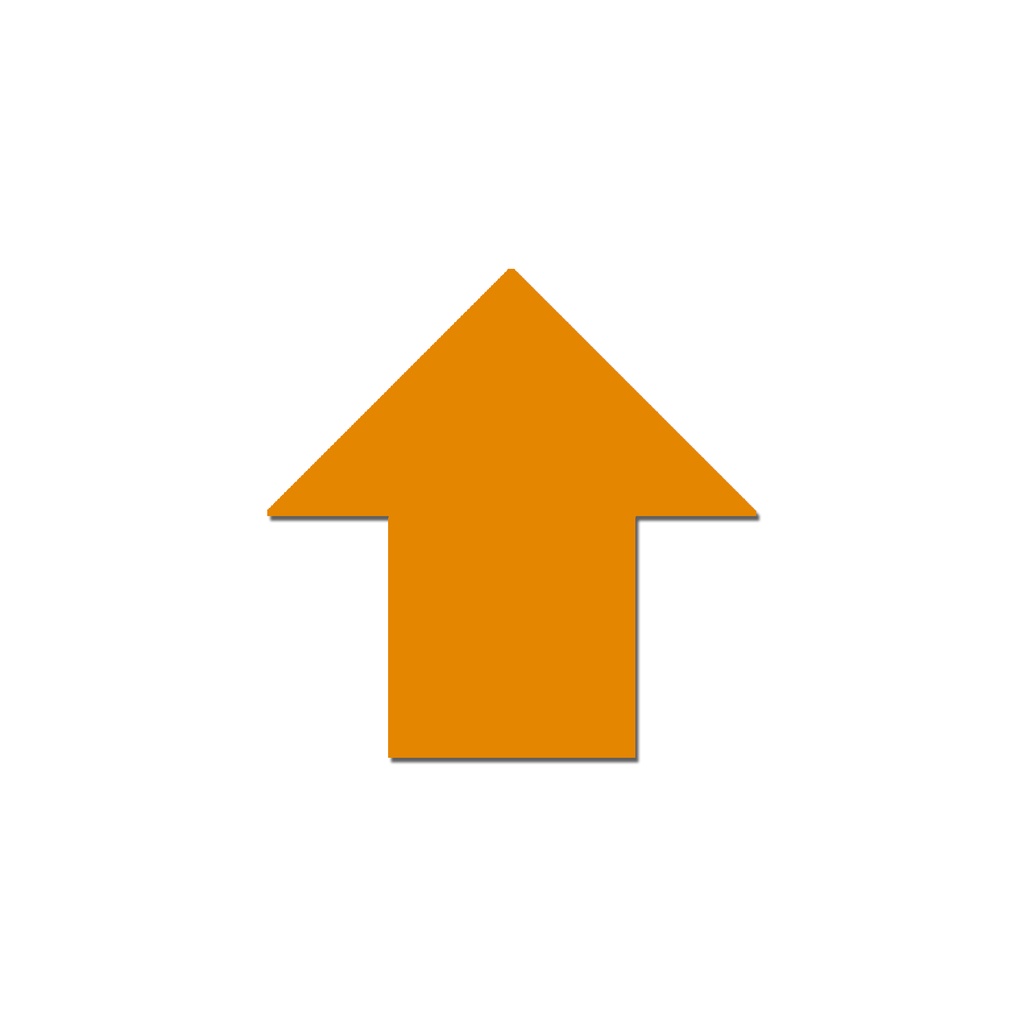 Sign AKRILIK - PANAH / ARROW / PENUNJUK ARAH - 5CM