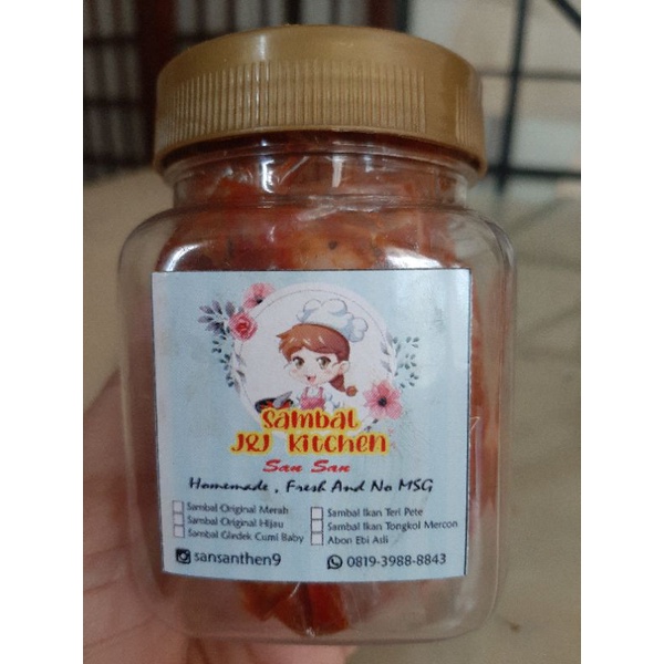 

Sambal gledek baby cumi ( 200gram )