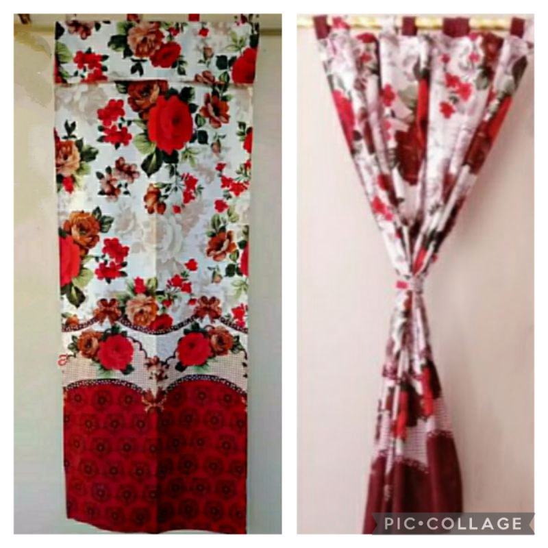 Gratis Ongkir-Gorden Jendela Motif Bulan Bintang Uk 55x150cm Bahan Halus Dan Lembut