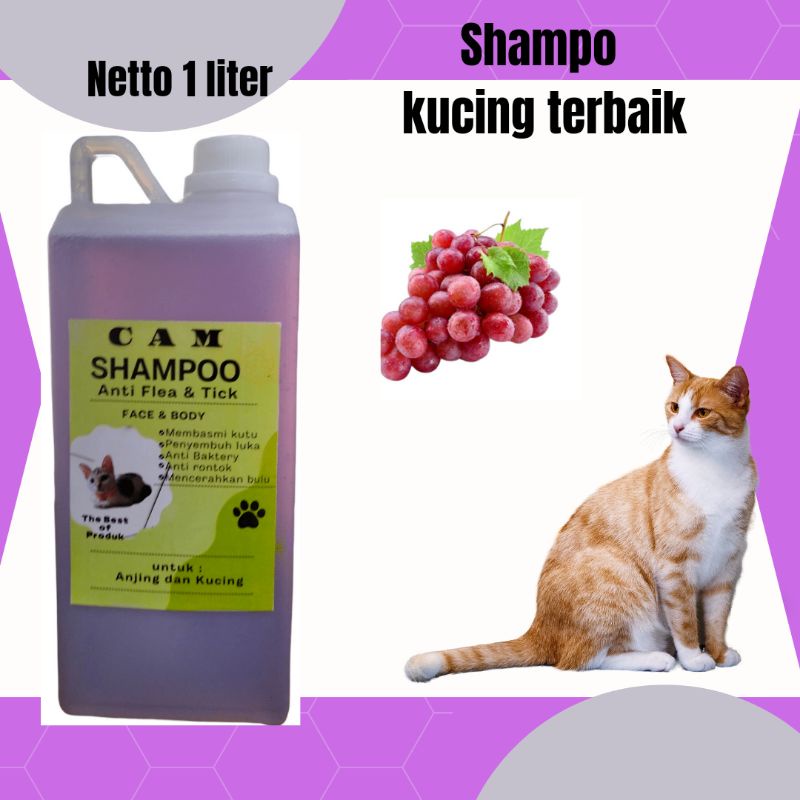 shampoo kucing &amp; anjing Anti kutu/anti jamur/pelembut bulu/netto: 1 liter