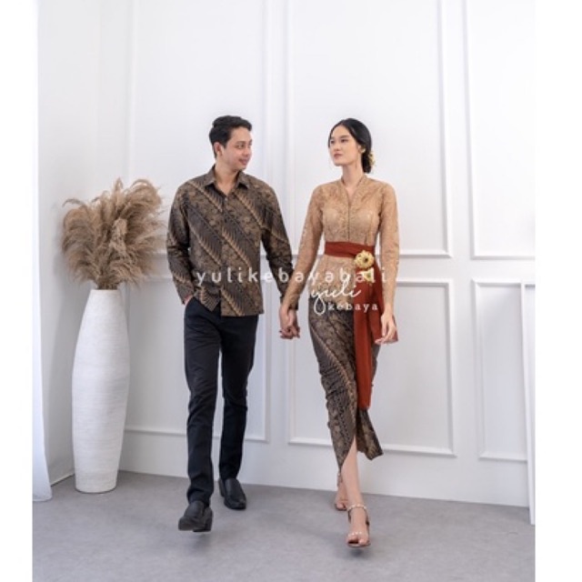 Couple Semi Italy Bunga Ice Coffee | Sarimbit Batik Couple