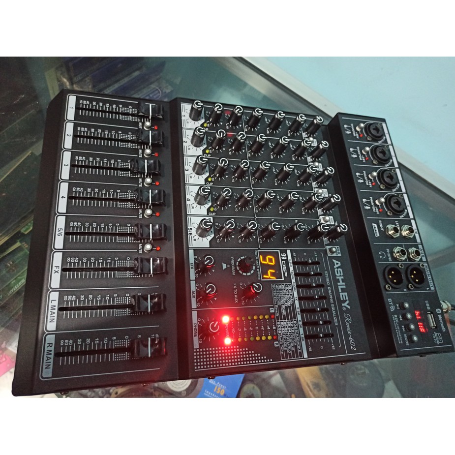 MIXER ASHLEY 6CH REMIX 602 ORIGINAL RECORDING BLUETOOTH EFEK 99