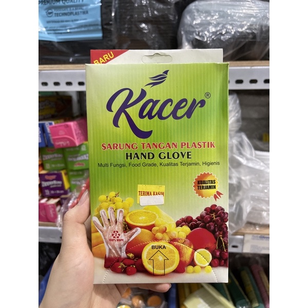 Sarung tangan plastik Kacer / banana (random) 100 lembar