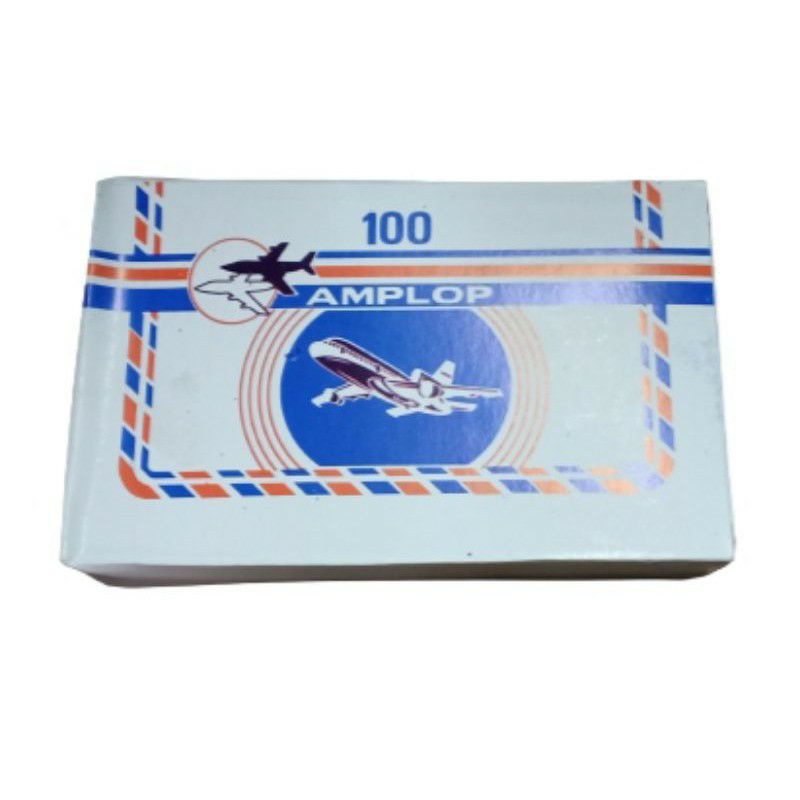 

Amplop Pesawat Terbang 100 Lembar Uk 14 cm x 8,5 Cm Airmail