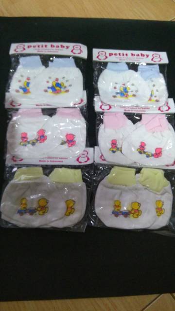 Sarung tangan kaki bayi/Newborn (6pcs)