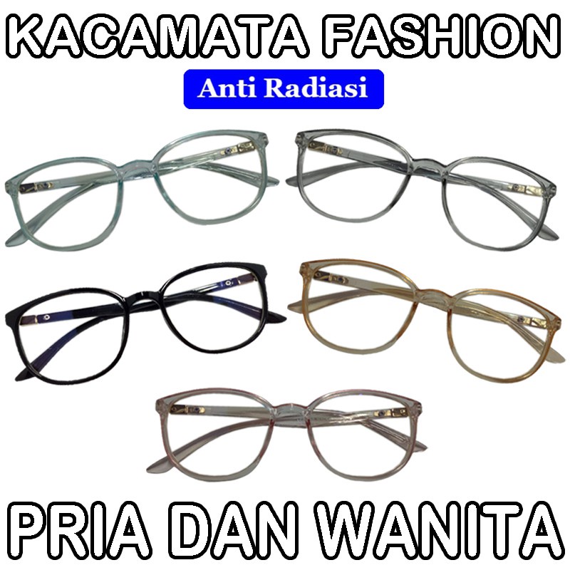 Kacamata Anti Radiasi Komputer HP PRIA Wanita Anti Sinar BIRU Mata Normal / Kaca mata fashion / Blue Light Blocking Eye Protection Unisex