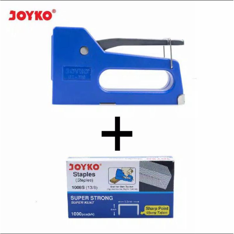 isi steples di gunakan tracker refil joyko 1008 S ( 13 / 8 ) 1 dus kecil isi 1000 pcs