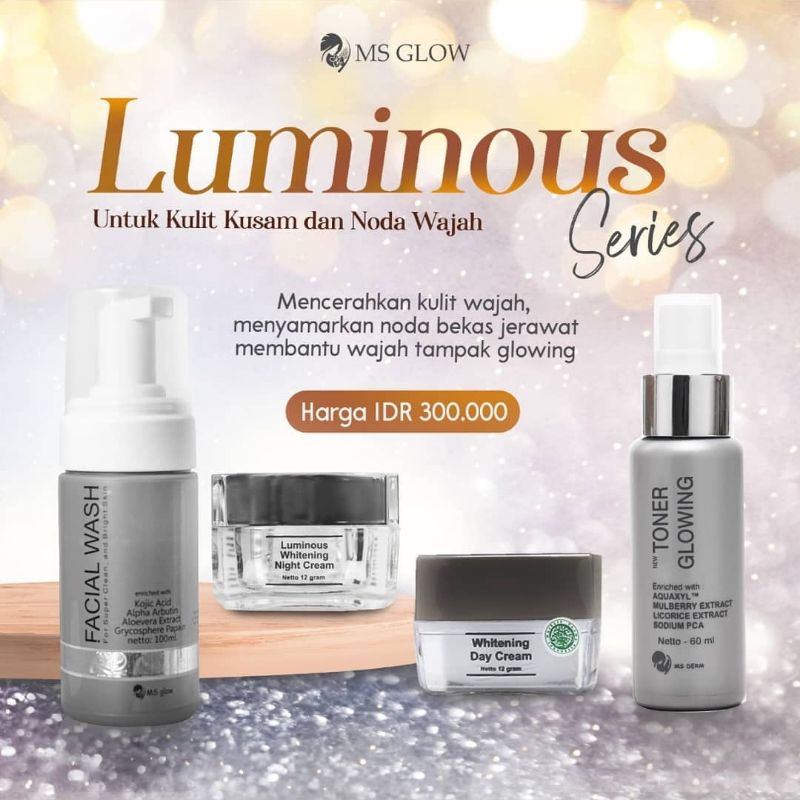 Paket Wajah Luminous Ms Glow Dijamin Original Skincare Terbaik Perawatan dan Kecantikan Wajah