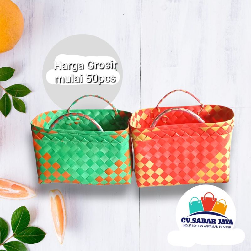 TAS souvenir Tas anyaman plastik murah untuk berkat hampers