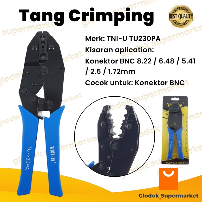 Tang Crimping Konektor TNI-U TU230PA Krimping Skun Ratchet TU-230PA