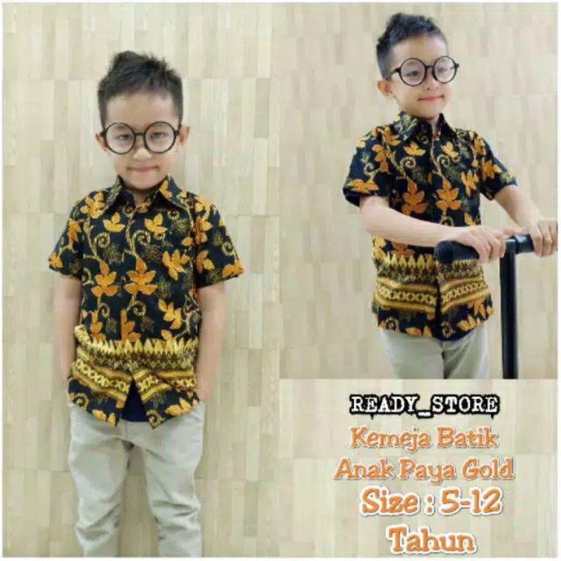 Kemeja anak pria usia 3-11 th/kemeja batik anak motif songket/kemeja pesta anak/bayar ditempat