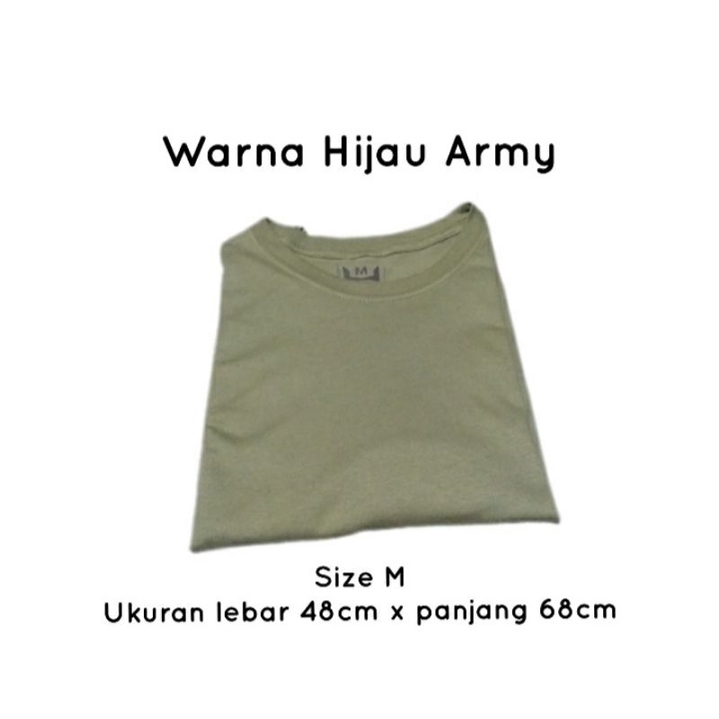 Kaos Polos Hijau Army