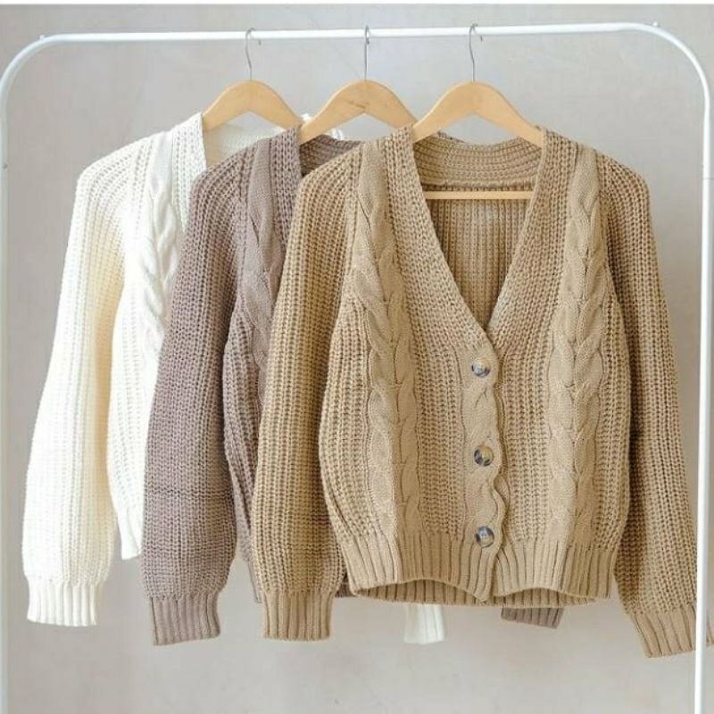 Cable Cardy Rajut Wanita/cewek Berkualitas!