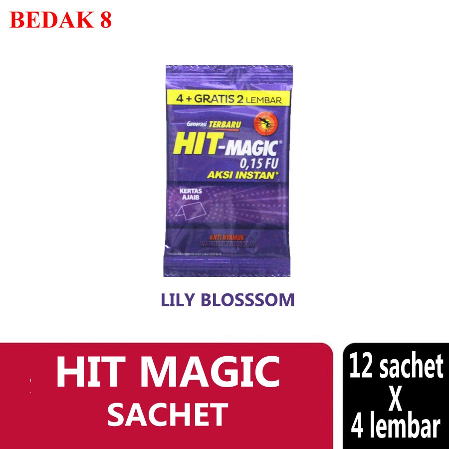 Obat Nyamuk Bakar Kertas Asap HIT Magic Sachet/ Renceng isi 12 Sachet