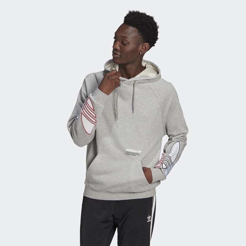 Adidas Adicolor Tricolor Trefoil Hoodie Grey Originals
