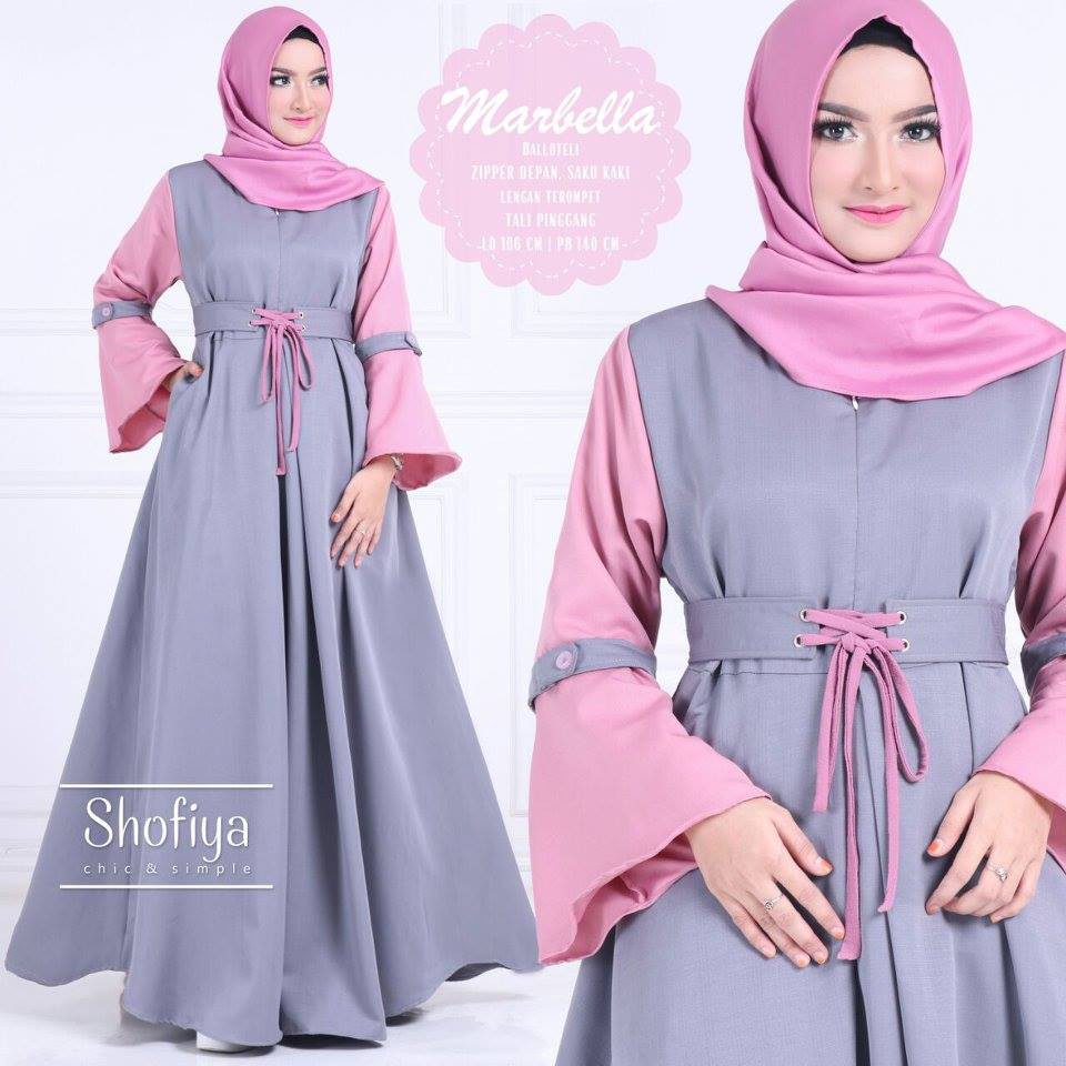 Olshop Mugfa Baju Gamis Marbela Maxi Dress Terbaru Modern 2021 Murah Jumbo