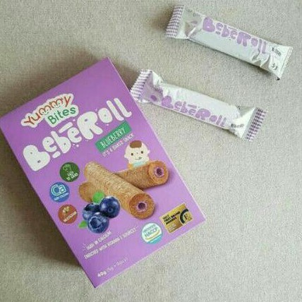 Yummy Bites Bebe Roll 40g (8pcs) / Camilan Bayi / Snack Bayi Beberoll