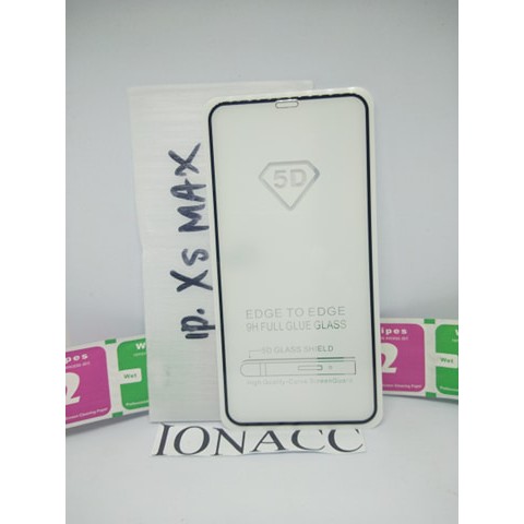 TEMPERED GLASS FULL LEM 5D 9D IPHONE XS MAX ANTI GORES KACA FULL LEM -COVER