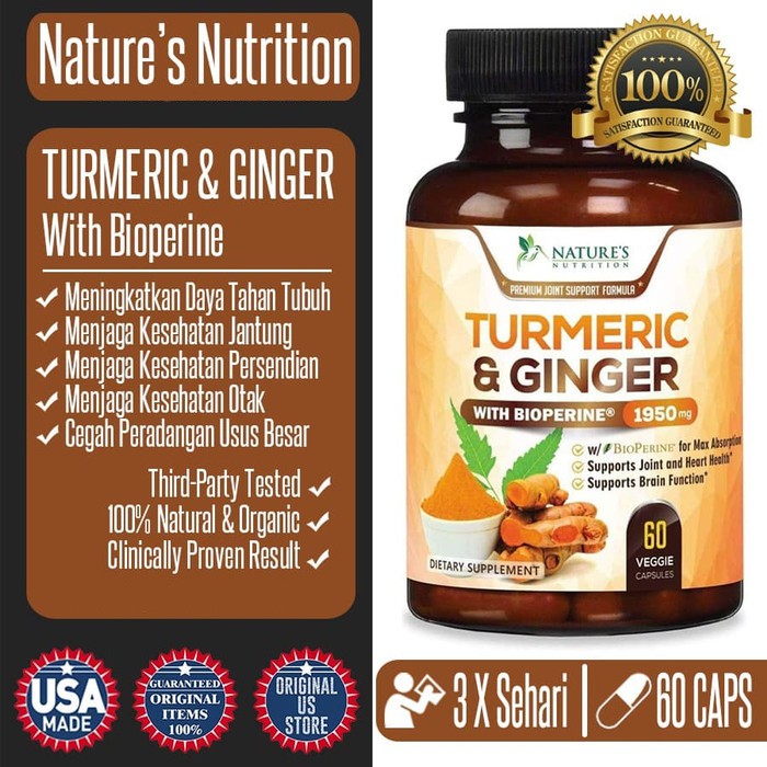 

Suplemen Turmeric Curcumin dengan Extrak Lada Hitam dan Jahe