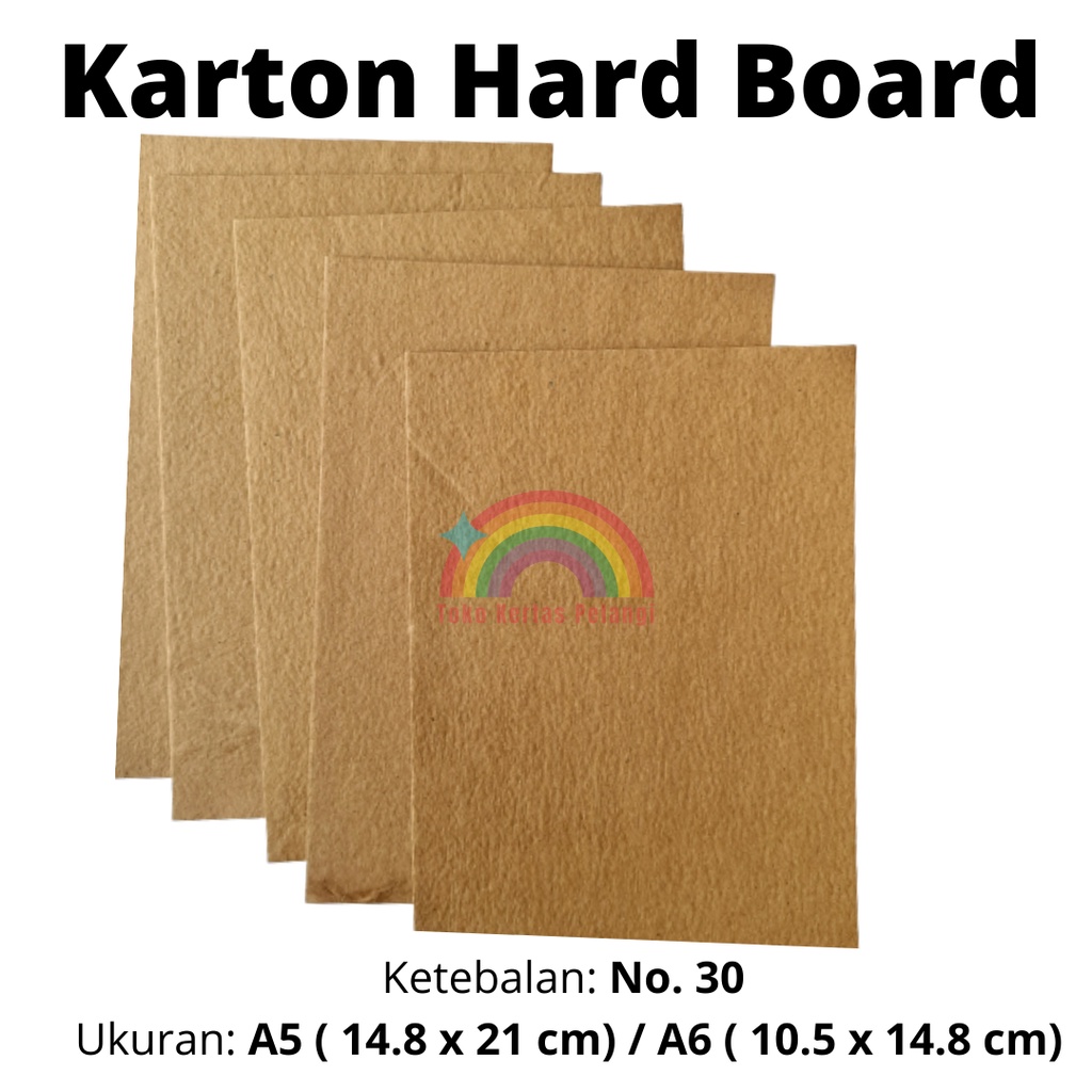 

Karton Hard Board Ukuran A5 (14.8 x 21 cm) / A6 (10.5 x 14.8 cm) per 10 pcs