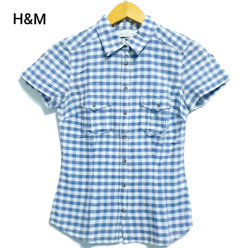 Kemeja Wanita Logg H&M  Baju Atasan Import Termurah