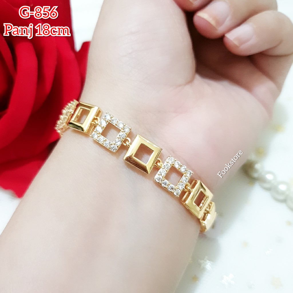 GELANG RANTAI WANITA PERMATA KUALITAS IMPORT