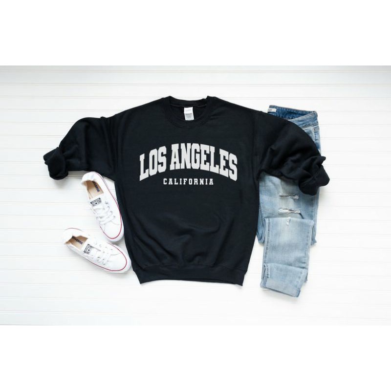 S - XXXXXL(6XL) Sweater LOS ANGELES CALIFORNIA Sweatshirt Loose OVERSIZE BIGSIZE Crewneck LA Jumbo Pria Wanita 5XL 4XL 3XL 2XL XL L M