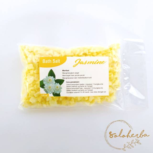 Bath Salt Jasmine with Vit.E 100gr | Garam Kaki Spa Mandi Melati