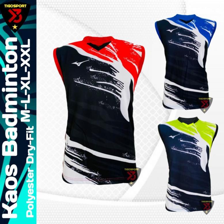 Baju Badminton Singlet/Baju Bulutangkis Singlet/Jersey Badminton/Baju Bulutangkis Jersey