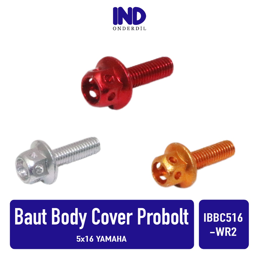 Baut-Baud Body-Bodi-Visor Probolt Cacing Philip-Phillip-Phillips-Pilip Motor Yamaha M5x16 M 5x16-M5- 5 X 16