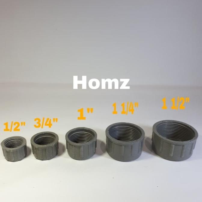 Dop Drat Dalam 1/2" inch Pvc/Tutup Pipa Drat Dalem 0,5 in/Cap Ulir SR PROMO