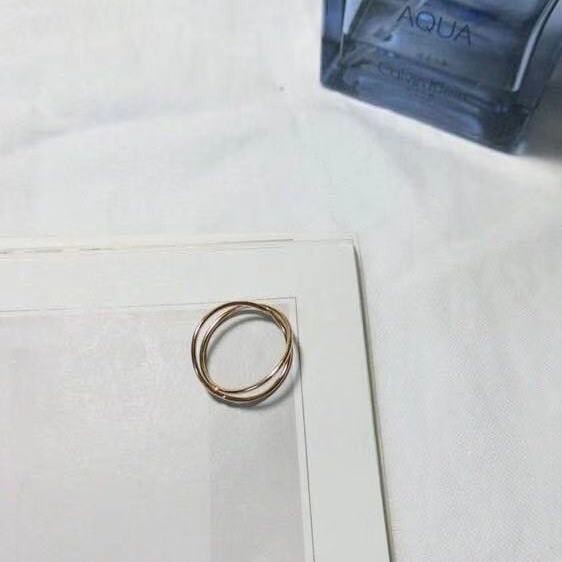 [Bayar Di Tempat] Cincin Silang Cincin Berongga Tiga Dimensi