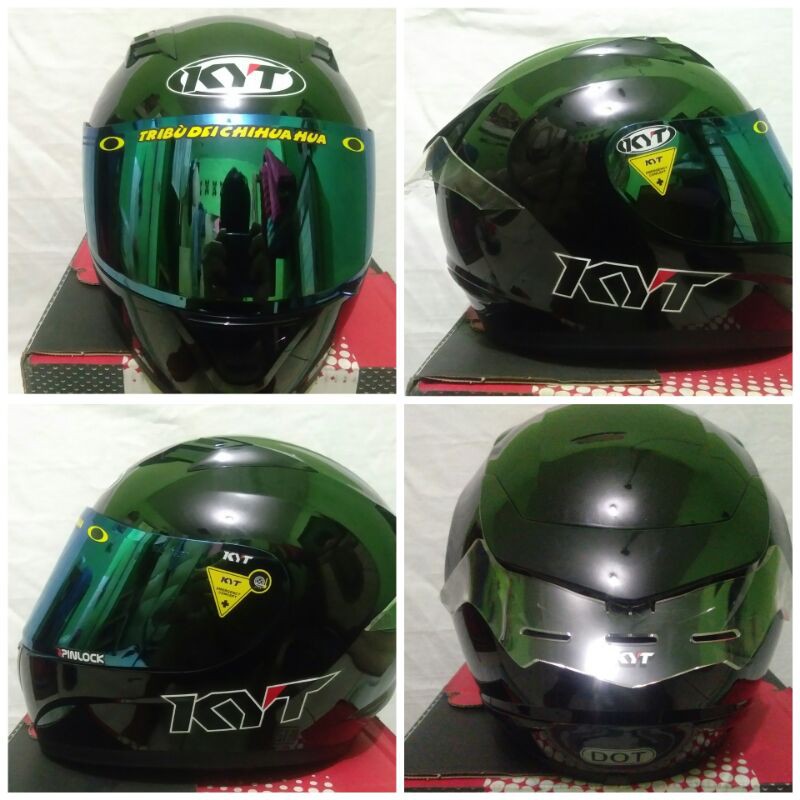 Helm KYT R10 BLACK PAKET GANTENG