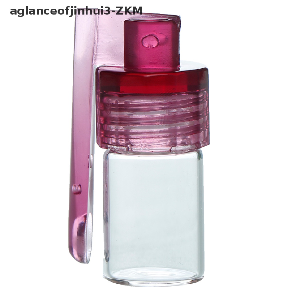 [AGID] Glass Round Bottle Waterproof Pill Case Sealed Container Mini Snuff Bottles [zkm]