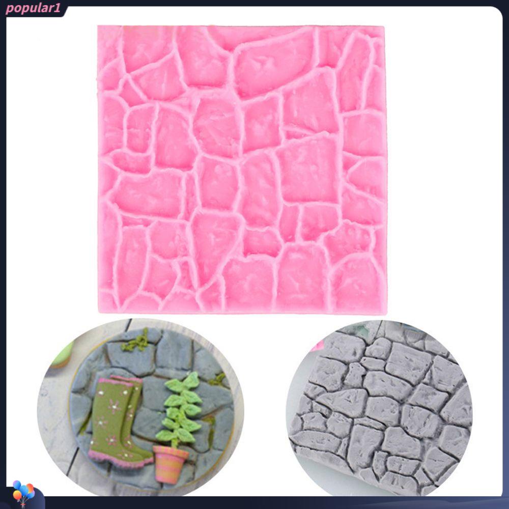 POPULAR DIY 3D Castle Farm Chocolate Baking Sugar Craft Rock Stone Fondant New Bakeware Cake Mold Kitchen Wall Silicone Mould