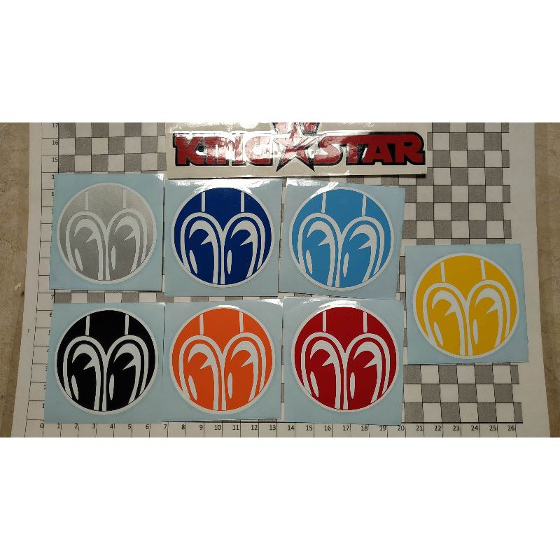 

stiker mooneyes moon eyes warna warni bisa pilih