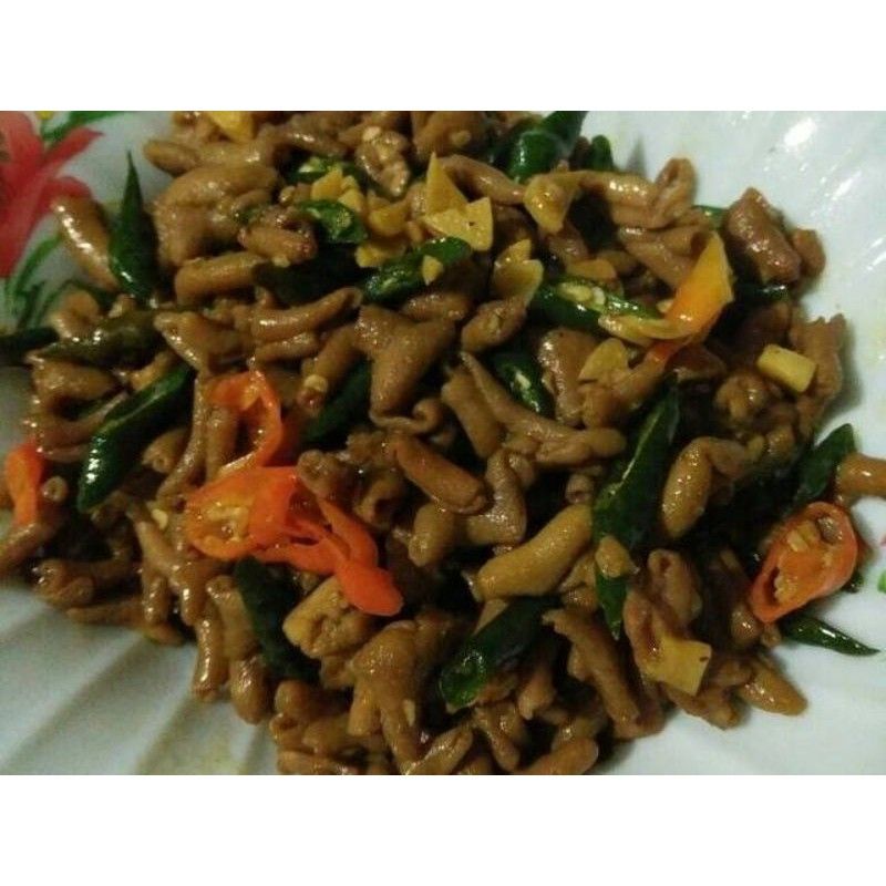 

USUS AYAM OSENG KEMANGI / OSENG CABE RAINBOW (READY) 200GR