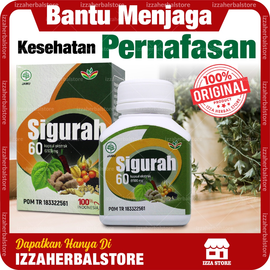 SI GURAH Membantu Meluruhkan Dahak dan Menjaga Kesehatan Pernafasan Kapsul Herbal 100% ASLI BPOM