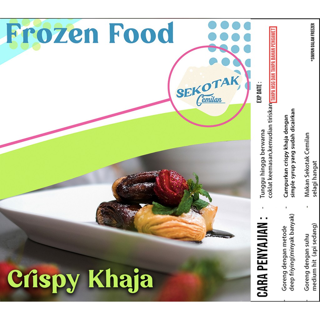 

Cemilan Frozen Food Beku CRISPY KHAJA dan Pengawet dari [Sekotak Cemilan]